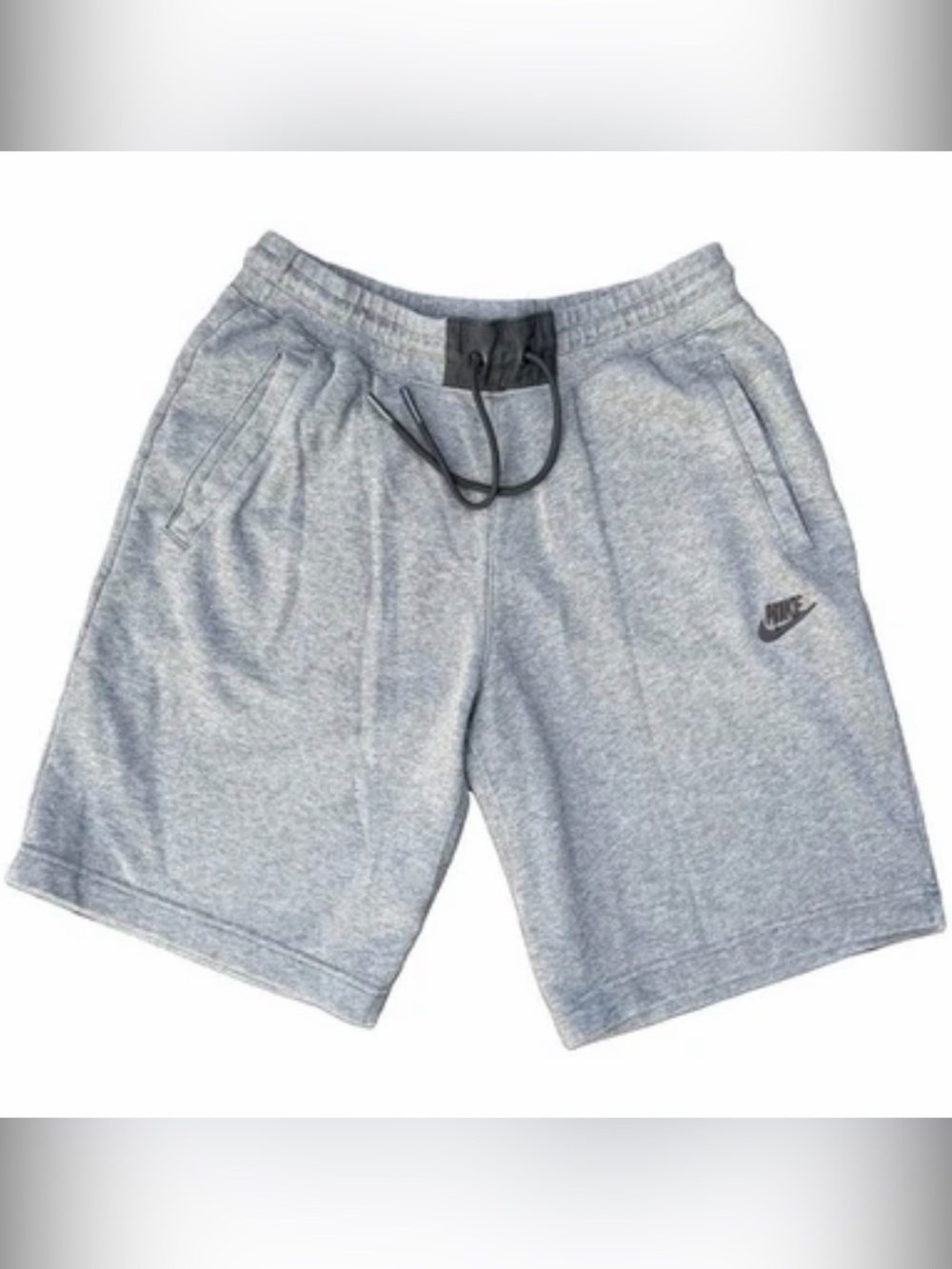 Nike Shorts Gray Men’s M AF1 Winterized Fleece Drawstring Zip Pocket Logo